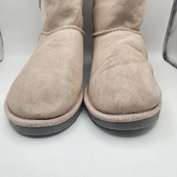 UGG Australia Bailey Bow II Pink Suede Shearling Line Boots Size US 5 - Picture 5 of 14